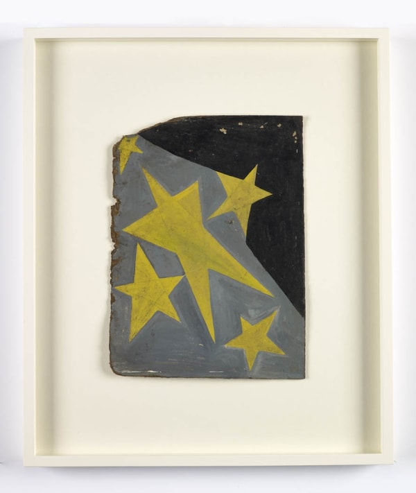 Frank Walter Four Stars oil on board 30 x 22 cm/ 11 3/4 x 8 5/8 in (page size) 49.8 x 41.5 cm/ 19 5/8 x 16 3/8 in (framed)