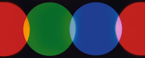 Garry Fabian Miller A Lost Colour World, 2019 light, water, Lambda c-type print from unique dye destruction print Edition 1 of 3 with 2 APs 123 x 275.4 x 7.6 cm 48 3/8 x 108 3/8 x 3 in (framed)