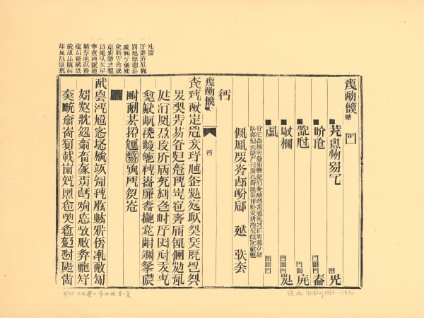 Xu Bing 徐冰, Book from the Sky, Volume 4, Page 1 《天书》第四册第一页, 1987-90