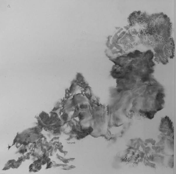 Bingyi 冰逸, Eight Views of Bewilderment 7: The Hilly Forest Hidden in a Lake 罔象八景之七 :湖峰嘉树, 2021