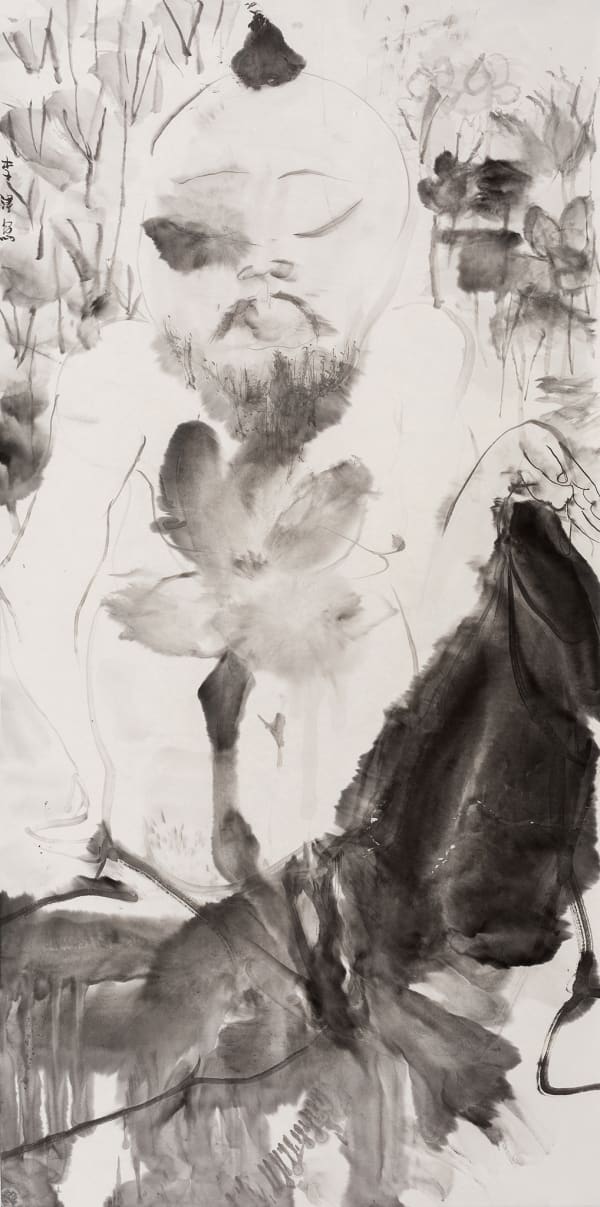 Li Jin 李津, Man in Lotus 荷中人, 2017