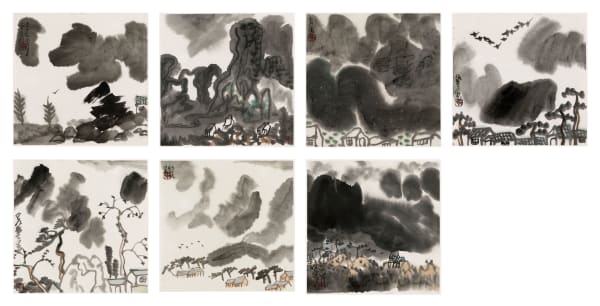 Li Huasheng 李华生, Mountains of Sichuan Album No. 1 蜀山册 之一, 1990