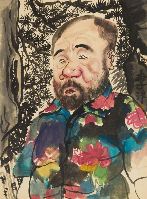 Li Jin 李津, Self-portrait in a Blossoming Shirt 穿花衬衫的自画像, 2022