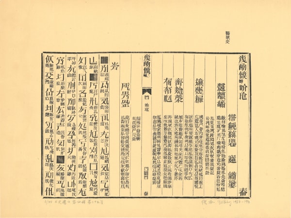 Xu Bing 徐冰, Book from the Sky, Volume 4, Page 35 《天书》第四册第三十五页, 1987-90