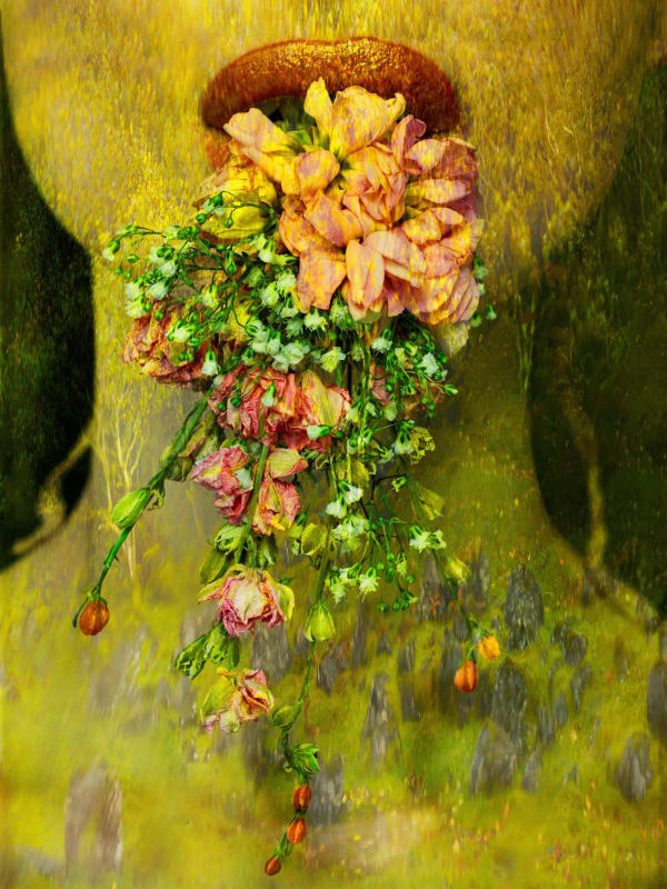 Albert Watson, Clara McSweeney with Flowers, ‘Dreamscape,’ New York City, 2016