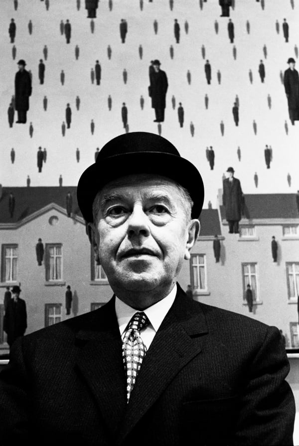 Steve Schapiro, René Magritte at the Museum of Modern Art, New York, 1965