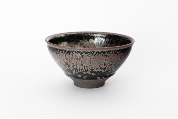 Noriyuki Furutani Yuteki Tenmoku Tea Bowl (fired in anagama kiln) - 油滴天目茶盌(穴窯焼成) Ceramic
