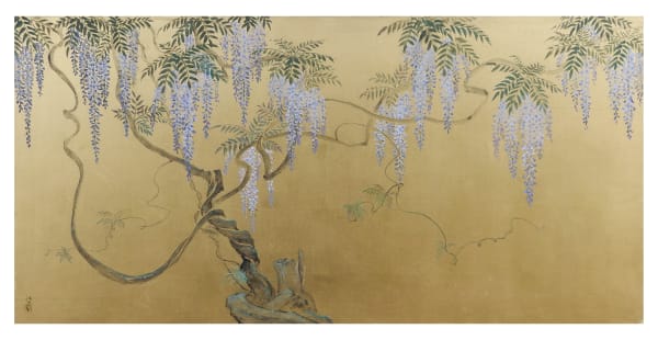 Ken Matsubara, Wisteria Screen 藤花図屏風, 2021