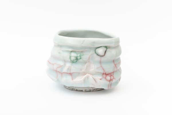 Kodai Ujiie, Celadon and Lacquer Tea Bowl - 漆貫入彩青白磁茶盌