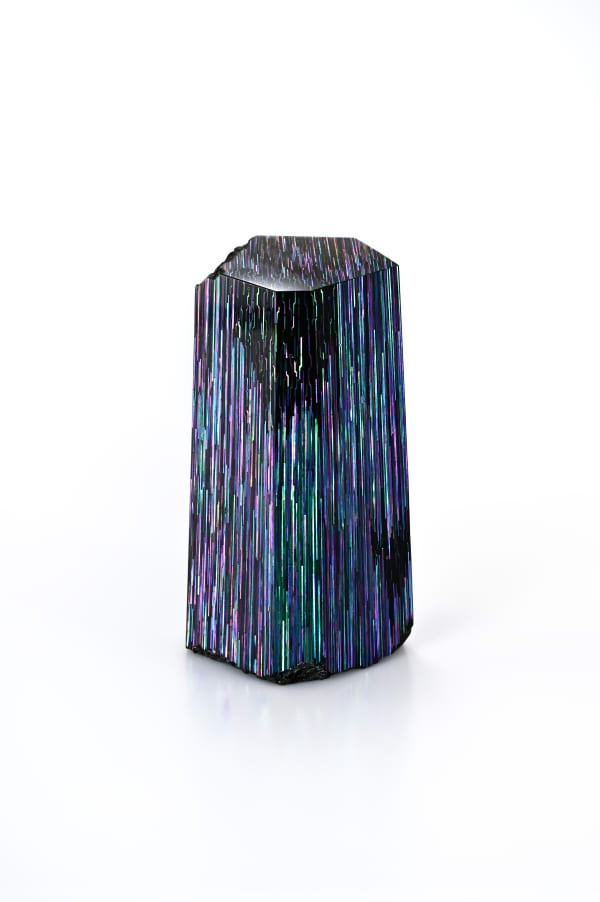 Terumasa Ikeda “Blue Beryl” Tea Caddy - 青螺石中次, 2023 Urushi Laquer, Cypress, Mother-of-Pearl, Turbo Snail Pearl