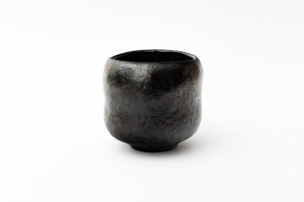 Morimitsu Hosokawa Black Raku Tea Bowl - 黒楽茶碗 Ceramic