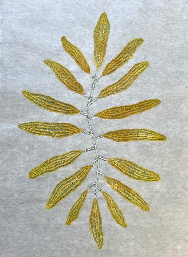 Mami Kato Plant sway [Framed], 2023 Gampi Paper, Gouache