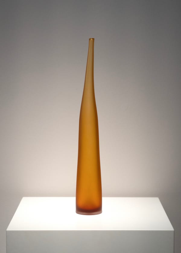 'Bambu' Vase for Arcade Production (Amber), 1998-2004 | Laura de Santillana | Murano Glass | Ippodo Gallery