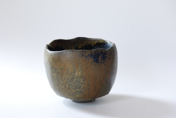 Hiroshi Goseki, Blue and Black Yohen Tea Bowl - 蒼変黒茶盌 , 2023