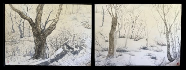 Ikuro Yagi Into the Woods 森の中へ, 2014 Washi paper, panel board, paste