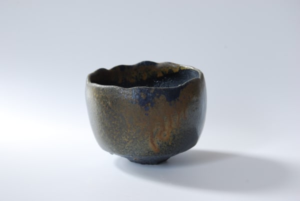 Hiroshi Goseki, Blue and Black Yohen Tea Bowl - 蒼変黒茶盌 , 2023