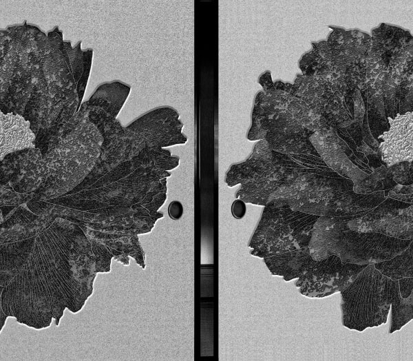 Kenji Wakasugi, Peony, 牡丹 (washi mounted) , 2021