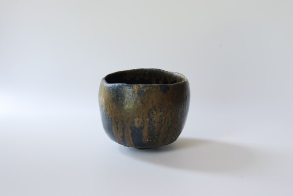 Hiroshi Goseki, Blue and Black Yohen Tea Bowl - 蒼変黒茶盌 , 2023