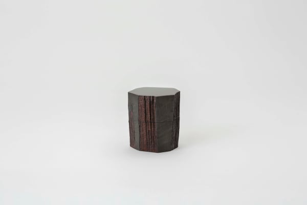 Jihei Murase, Suri-Urushi Hatchet-Shaved Silver Nakatsugi Tea Caddy, 2022