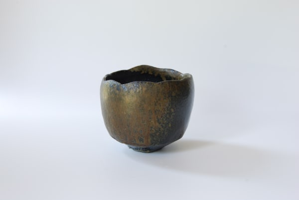 Hiroshi Goseki, Blue and Black Yohen Tea Bowl - 蒼変黒茶盌 , 2023