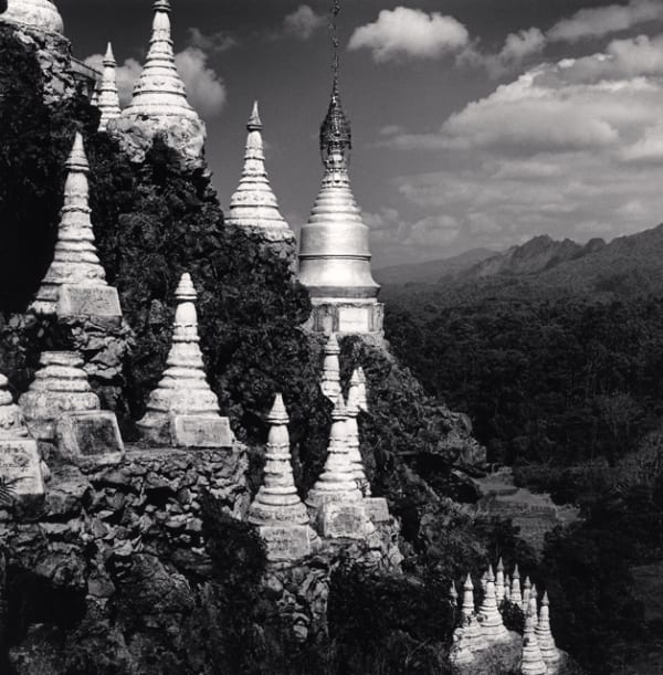 Michael Kenna, Mountain Pagodas, Main Ma Ye Thakinma Tuang Temple, Pindaya, Myanmar, 2019