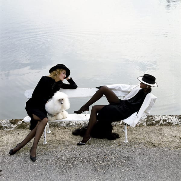 Norman Parkinson, Iman & Jerry Hall, for French Vogue, Spring, 1982