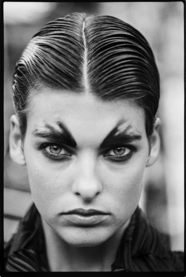 Max Vadukul, Ca Cartoon, Linda Evangelista, for Vogue Paris, New York City, 1989