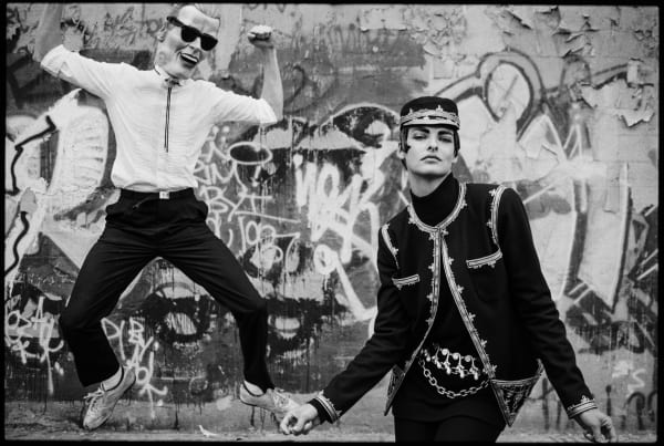 Max Vadukul, Ca Cartoon, Linda Evangelista, CHANEL fashion, for Vogue Paris, New York City, 1989