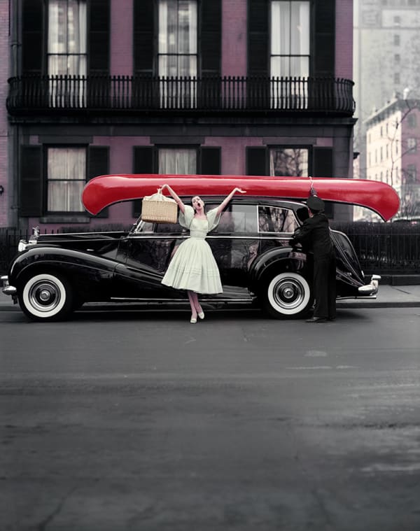 William Helburn, Red Canoe, Barbara Mullen, Gramercy Park, NYC, 1957