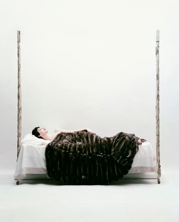 William Helburn, Dovima Under a Fur, Helburn Studio, NYC, 1958