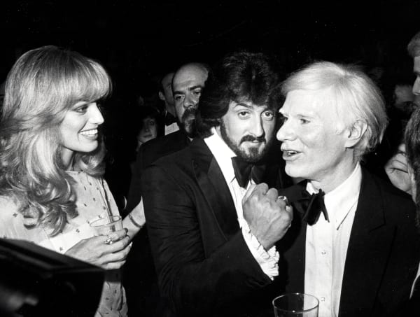 Ron Galella, Susan Anton, Sylvester Stallone and Andy Warhol, New York City, November 20, 1979