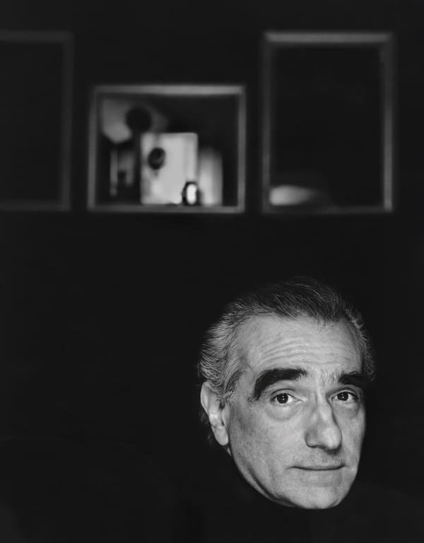 Marc Hom, Martin Scorsese in his screening room, New York City, USA, 2000