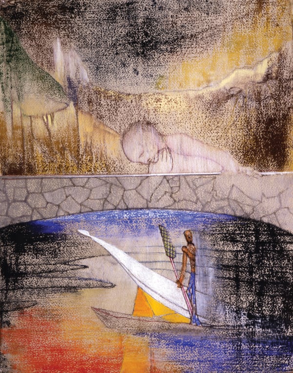 The Thought Pastel on Paper