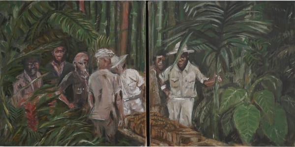 Anggawan Kusno, In a Landscape (8-9) [Tiger Hunt] (a) In a Landscape [Tiger Hunt] (b), 2021