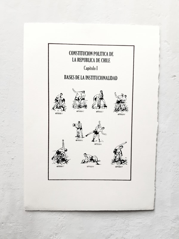 Bastián Aguirre Constitución Política, 2018 Serigraphy on Conqueror Connoisseur 100% cotton paper 300 gr 38 × 27 cm