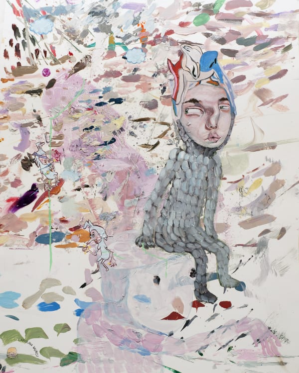 Carolina Muñoz Transporte Activo III, 2021 Oil on paper 27.9 x 21.6 cm