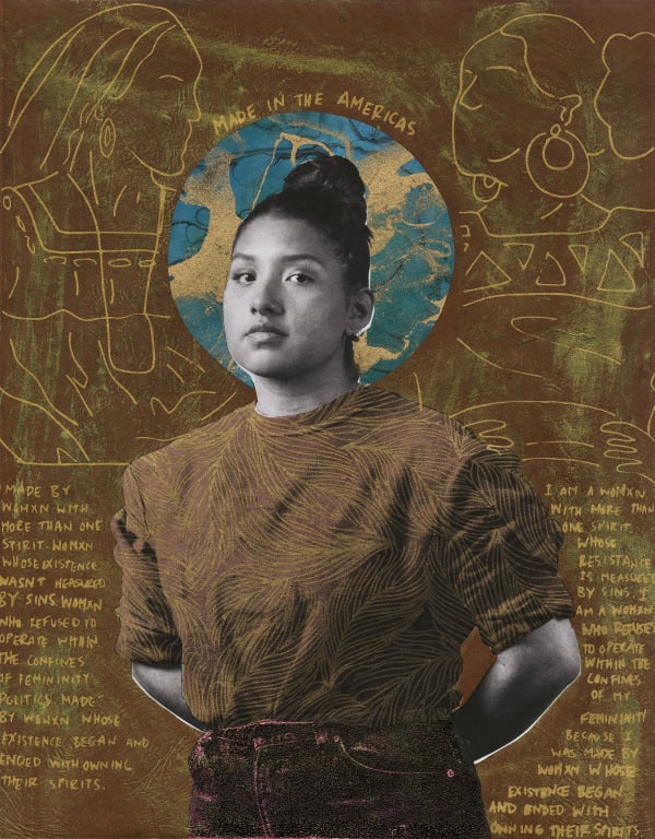 Gabriel García Román Gabriela, 2018 Photogravure with chine-collé and silkscreen 46 x 38 cm