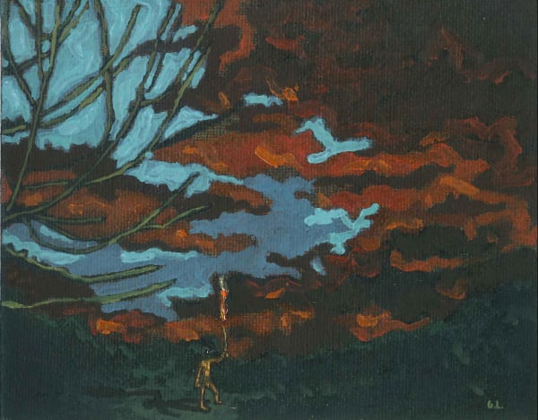 Coco González Lohse El Norte es el Sur, 2020 Oil on canvas board Framed 12 x 15 cm