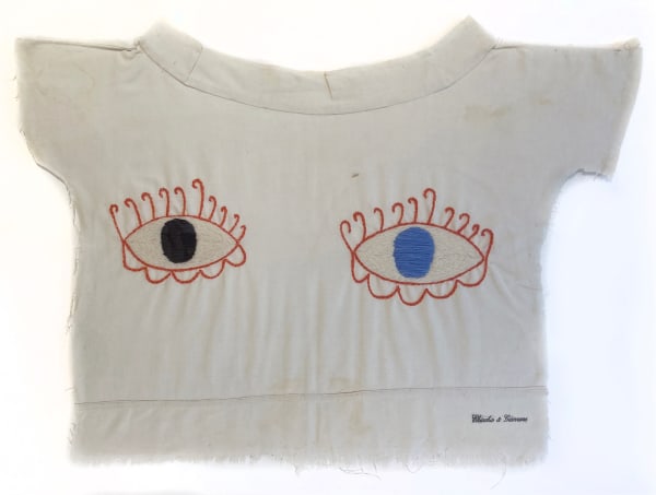 Chiachio & Giannone Los Ojos De Violeta II, 2019 Hand embroidery with cotton threads on fabric 42 x 55 cm