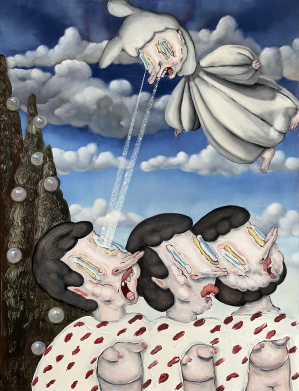 Carolina Muñoz Delirio de Persecución, 2025 Oil and spray on canvas 30.5 x 22.9 cm