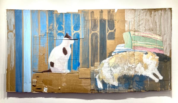 Alison Monsalve Sin Título, 2021 Latex on assembled cardboard 99 x 196 cm
