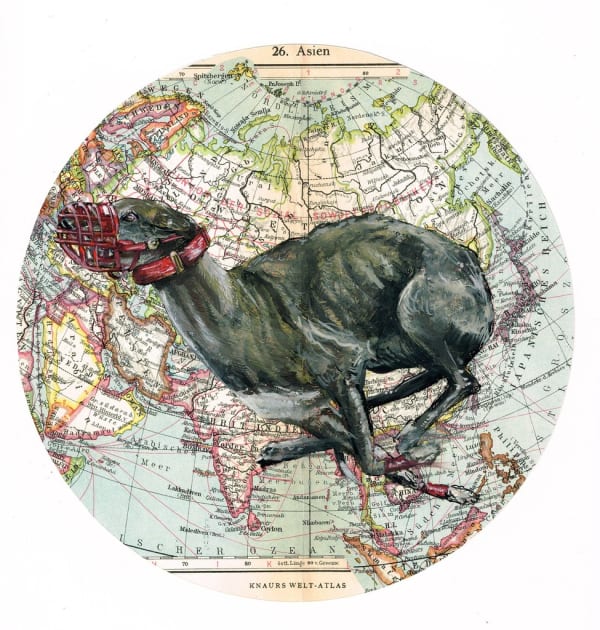 Axel Ríos Galgo Soviet, 2017 Gouache on paper 18,5 cm diameter