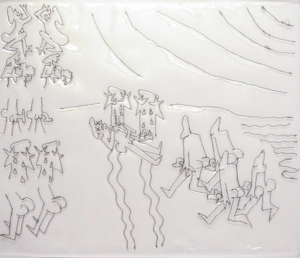 Quin France Mete-Saca-Mete I, 2025 Hand-embroidery on plastic 44 x 55 cm