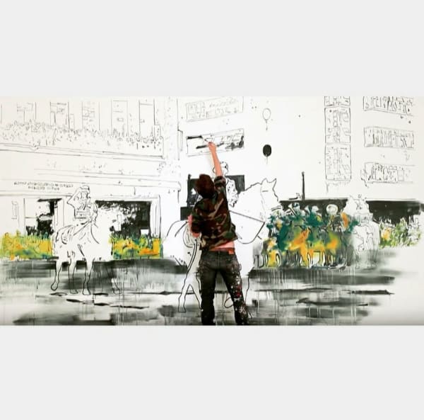 Germán Tagle No Creas Que Me Voy A Arrancar, Esas Cosas Pasan Por Mi Cabeza Como Un Relámpago, 2016 Videoperformance, 4:08 minutes. Variable dimensions