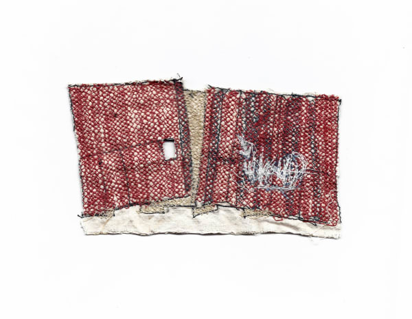 Fabiola Arenas (Des)Borde IV, 2021 Embroidery with cotton threads on hardened fabric 8 x 14,5 cm