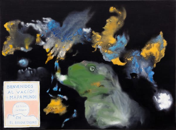 Elías Santis Bienvenidos al Vacío; Mapamundi, 2022 Acrylic and oil on canvas 60 x 80 cm