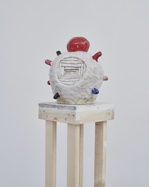 Vicente Prieto Gaggero Casco, 2021 Hand-built pigmented ceramic and enamel 22 x 25 x 20 cm