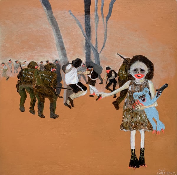 Cocó Caballero Miedo 1, 2019 Oil on wood 20 × 20 cm