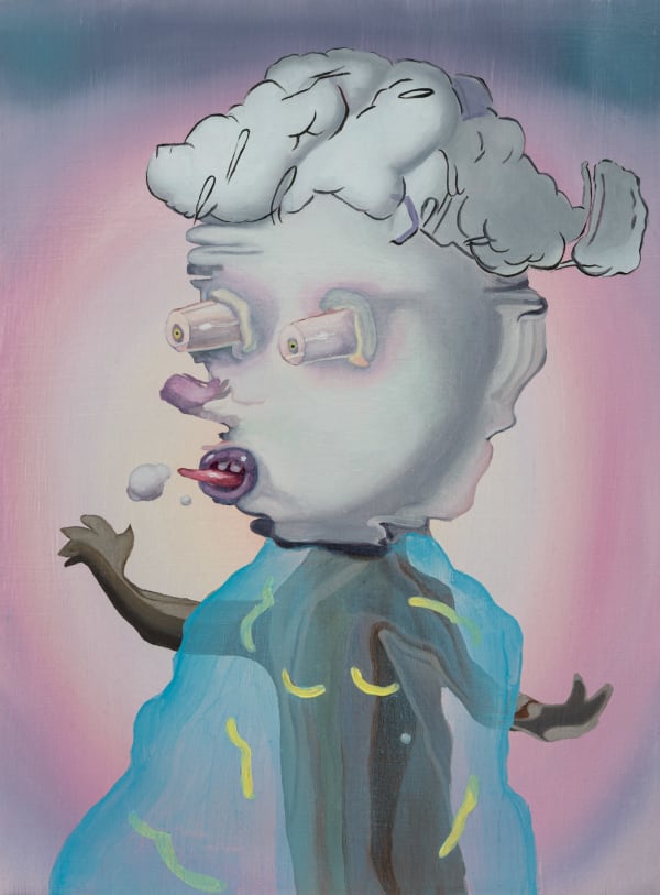 Carolina Muñoz Retrato 1, 2022 Oil on wood 24 x 18.7 cm