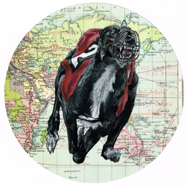Axel Ríos Galgo Soviet II, 2017 Gouache on paper 16,5 cm diameter